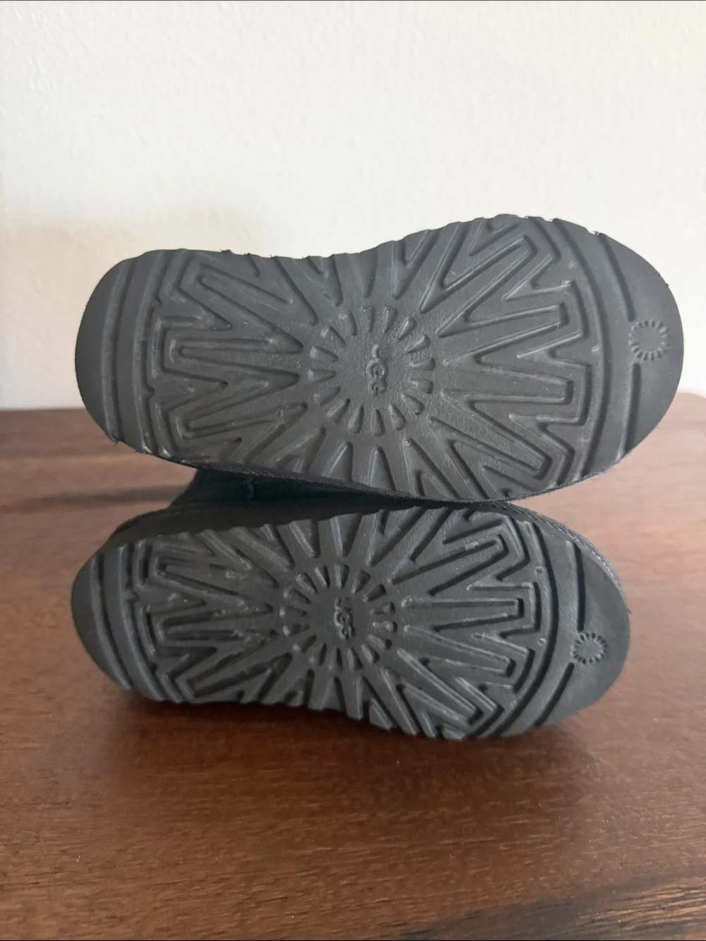 UGG Kids Black Mini Button Boot